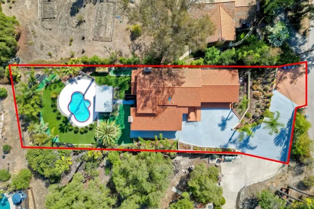 an aerial view of multiple house