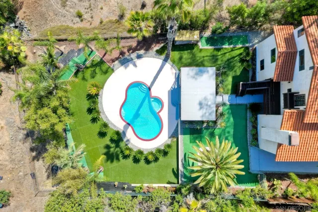 a view of a city with a mountain in the background