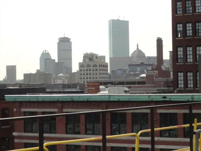a view of city from balcony
