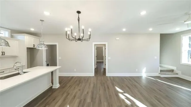 a view of a kitchen and a sink