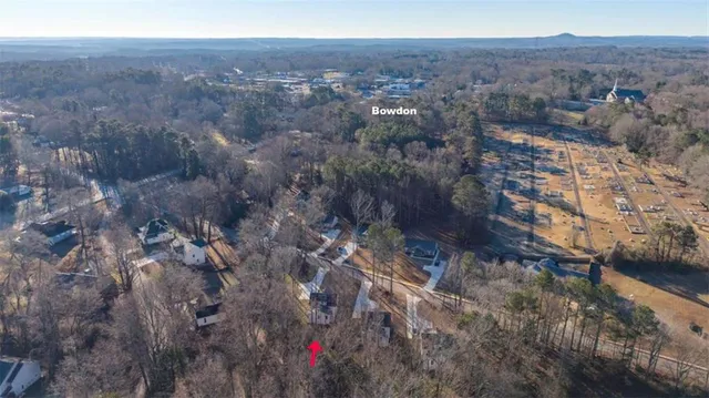 an aerial view of multiple house