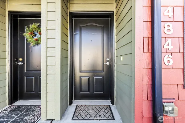 a view of front door of house