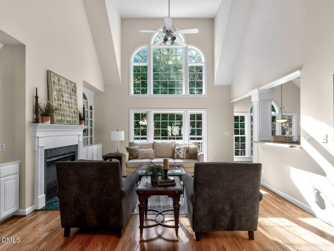 6232 Big Sandy Drive Raleigh, NC 27616 - Photo 11 of 39 a living room with furniture and a fireplace