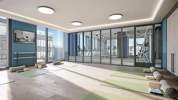 a view of an outdoor space with seating