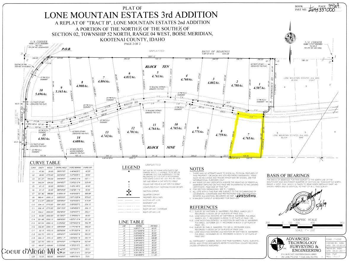 22262 North Massif Road Rathdrum, ID 83858 - Photo 60 of 61 Plat
