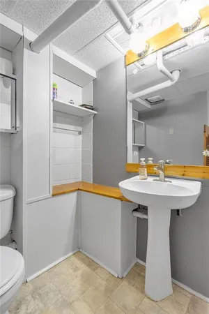 a bathroom with a sink and a toilet