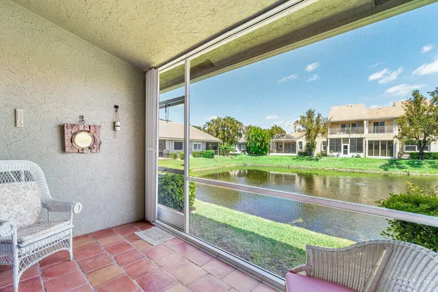 a view of lake from balcony