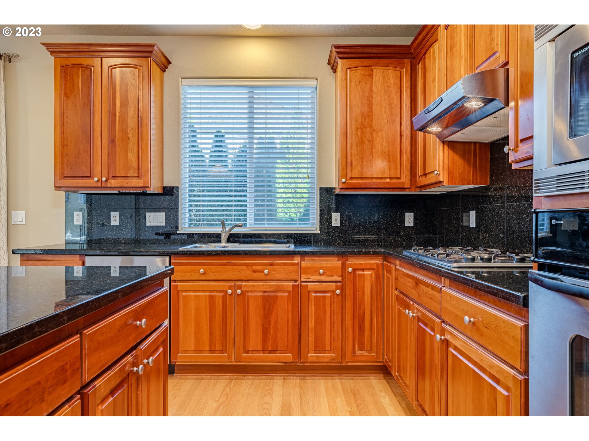 12581 Northwest Forest Spring Lane Portland, OR 97229 - Photo 20 of 48 a kitchen with stainless steel appliances granite countertop a sink and cabinets
