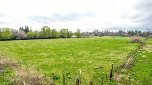 a view of an ocean from a yard
