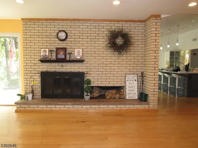 a view of a livingroom with a fireplace