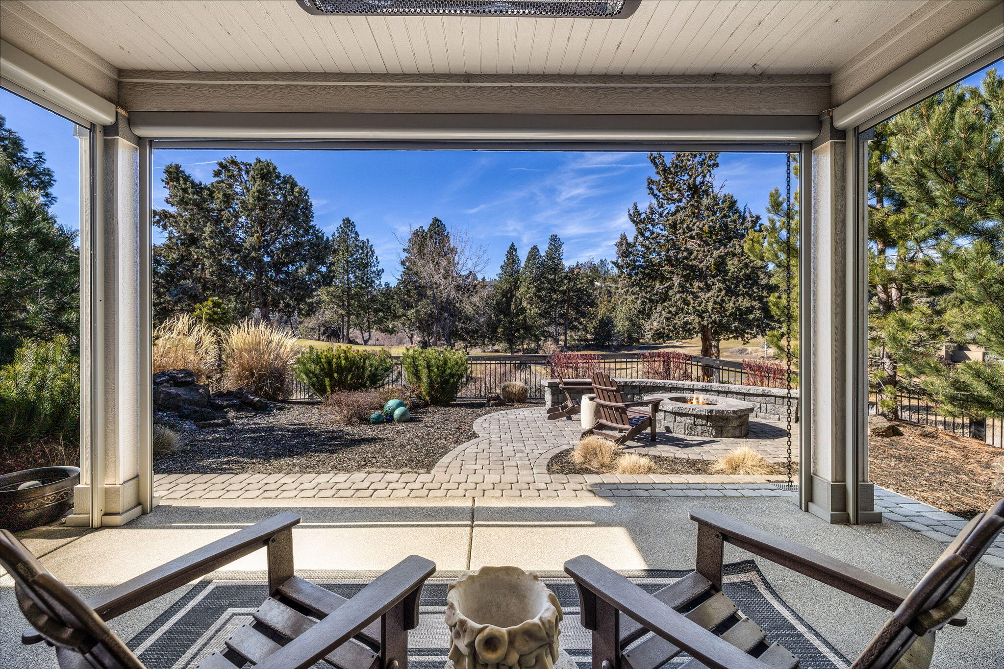 2565 Northwest Rippling River Court Bend, OR 97703 - Photo 38 of 52 backyard with water feature