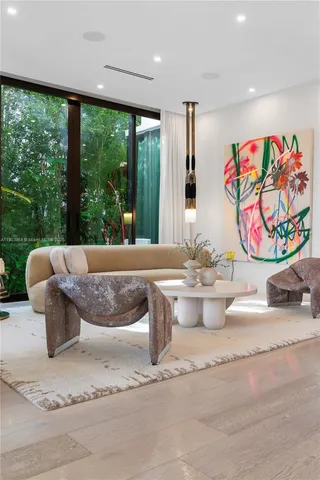 a view of a building with a yard