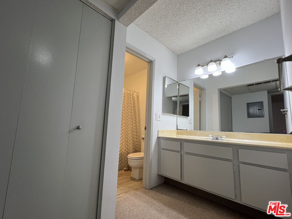 1115 Raintree Circle Culver City, CA 90230 - Photo 26 of 32 a spacious bathroom with a double vanity sink a large mirror and a bathtub