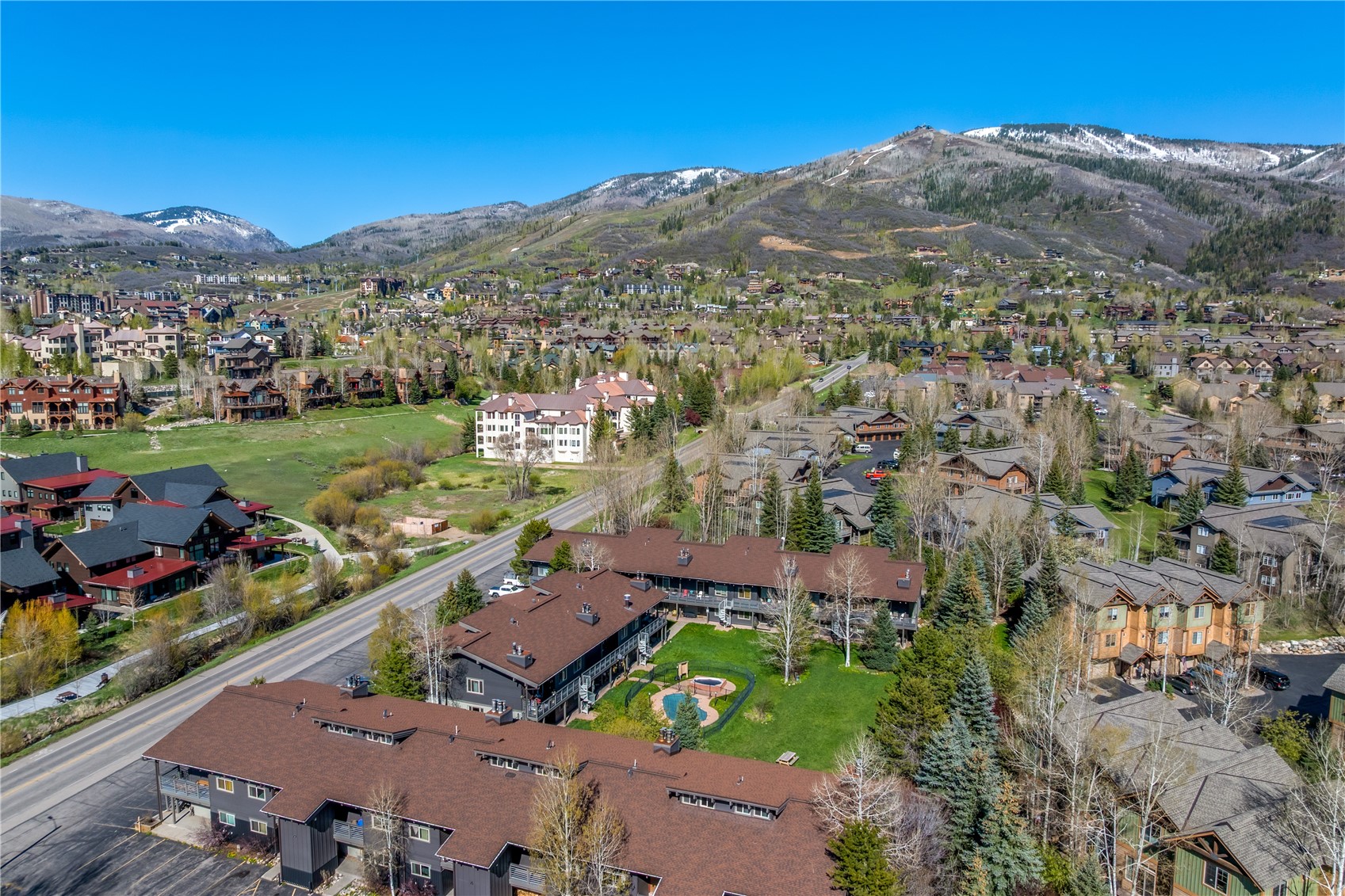 1375 Walton Creek Road, Unit 14 Steamboat Springs, CO 80487 - Photo 28 of 38 an aerial view of a city