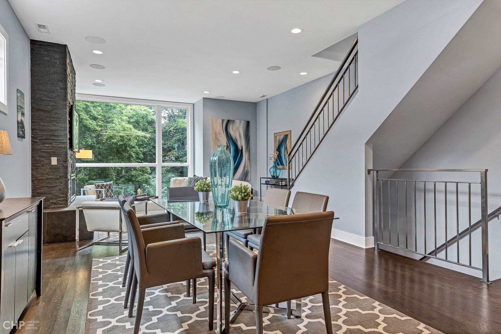2030 West Rice Street, Unit 2 Chicago, IL 60622 - Photo 9 of 31 a view of a dining room with furniture window and wooden floor