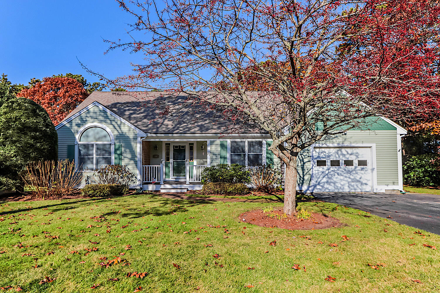 a front view of a house with swimming pool