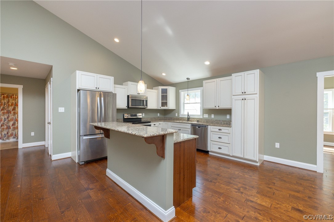 2624 Academy Road Powhatan, VA 23139 - Photo 6 of 46 Granite counters, stainless steel appliances, refrigerator conveys