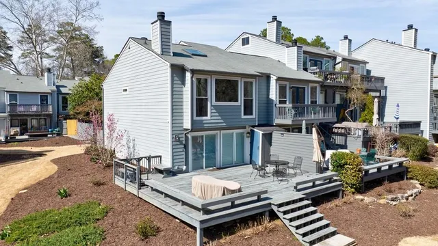 a view of a backyard of house