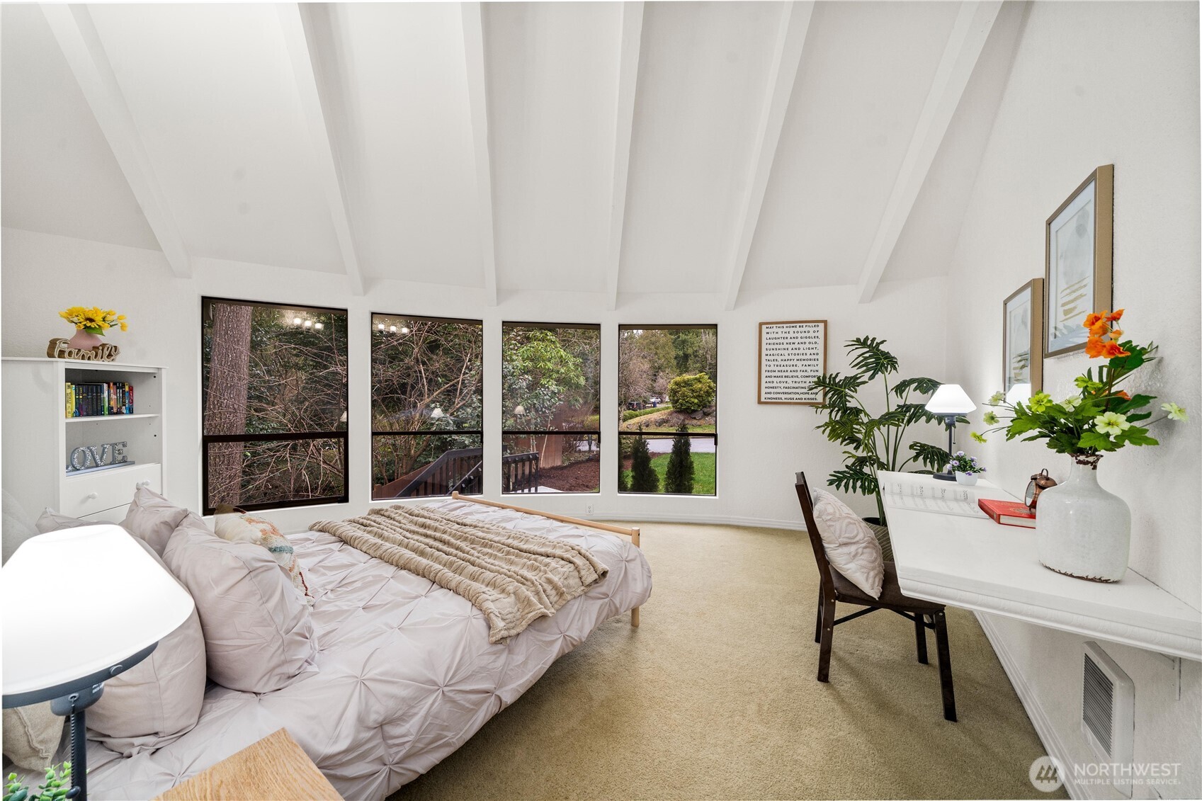 20709 Northeast 79th Street Redmond, WA 98053 - Photo 20 of 38 a bedroom with a bed and a large window