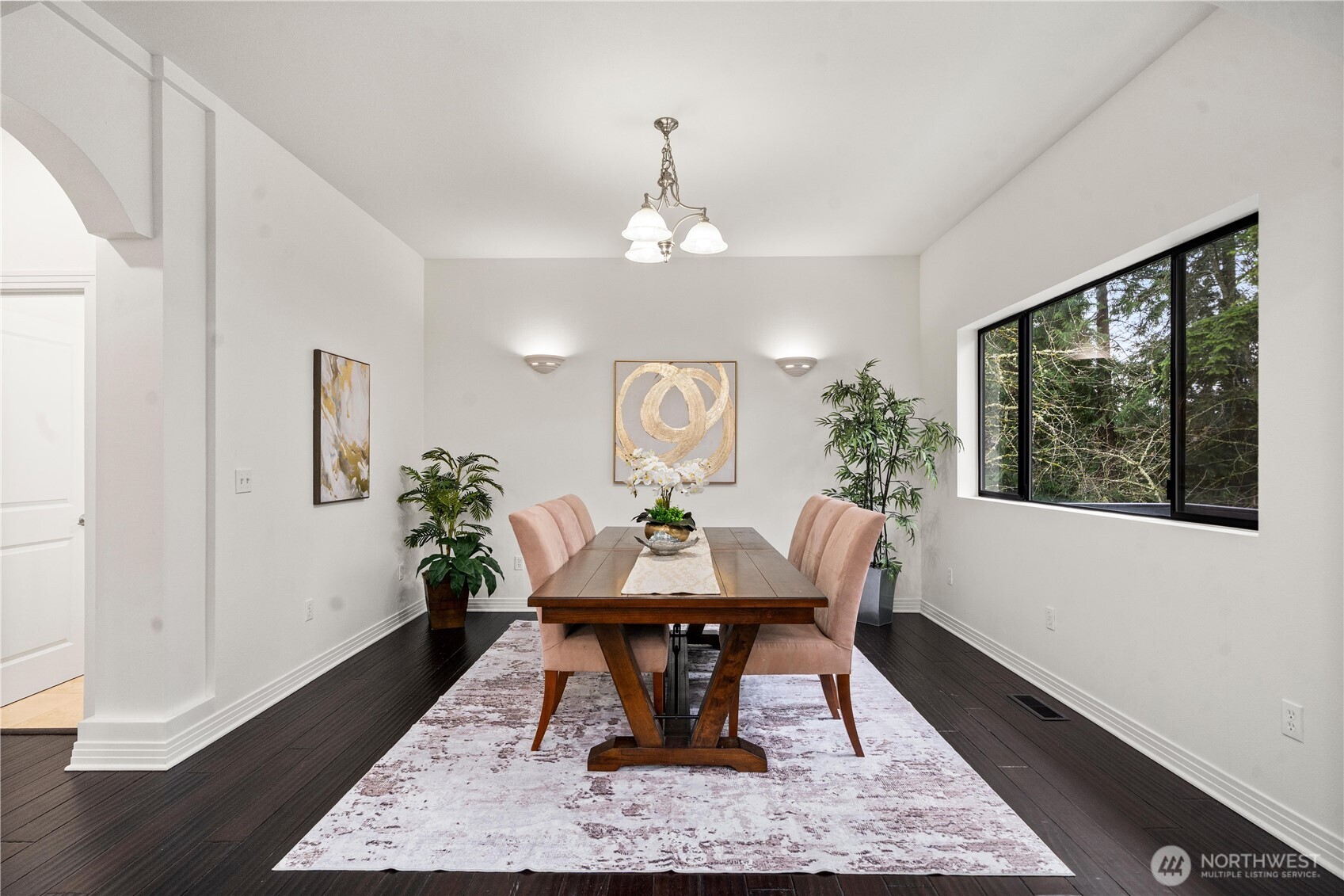 20709 Northeast 79th Street Redmond, WA 98053 - Photo 6 of 38 a view of a dining room with furniture window and wooden floor
