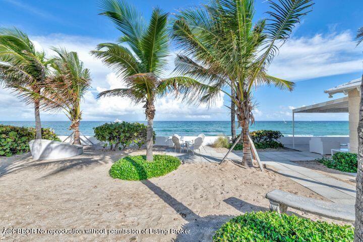 256 Mockingbird Trail Palm Beach, FL 33480 - Photo 14 of 31 a view of a backyard with palm trees