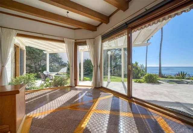 a view of a room with a patio