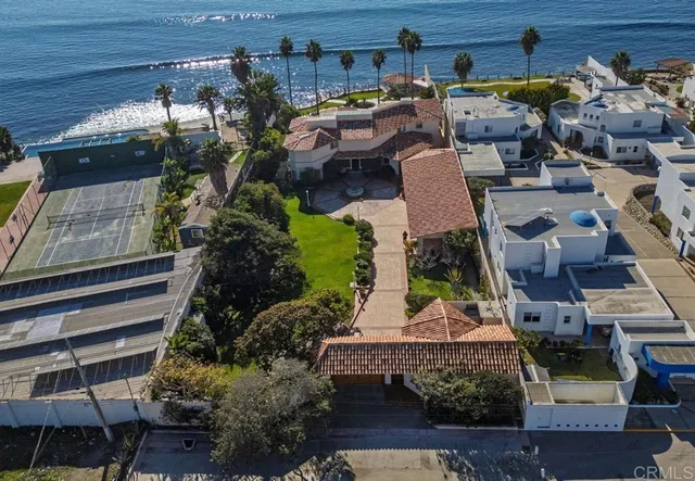 an aerial view of multiple houses