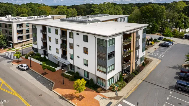 a view of a building with many windows