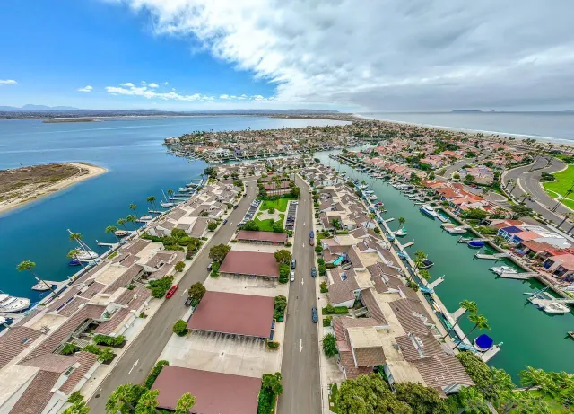 a view of city with ocean