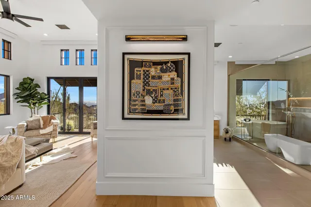 a view of bathroom with bathtub and shower