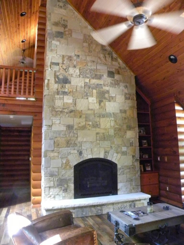 6121 Johnson Road Coloma, MI 49038 - Photo 11 of 26 Floor to ceiling fireplace