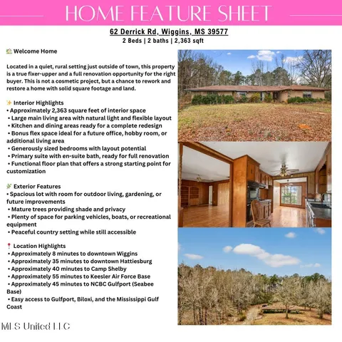 $125,900 | 62 Derrick Road, Wiggins, MS 39577