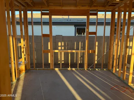 a view of a building with a glass door