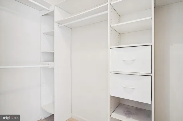 an empty room with a natural light