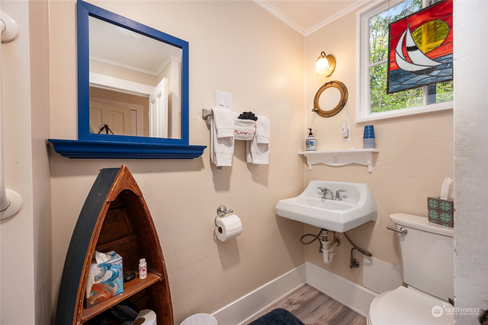 503 South 3rd Street La Conner, WA 98257 - Photo 15 of 39 a view of a that has a sink and a mirror in it