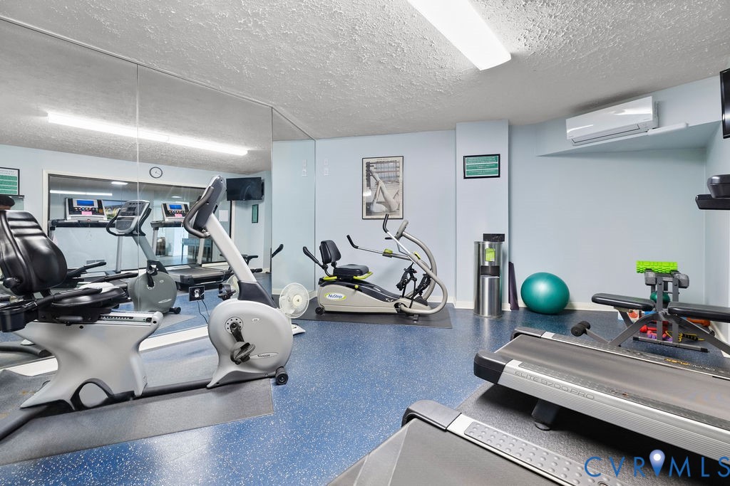 2956 Hathaway Road, Unit U704 Richmond, VA 23225 - Photo 31 of 42 Fitness room featuring blue speckled flooring and