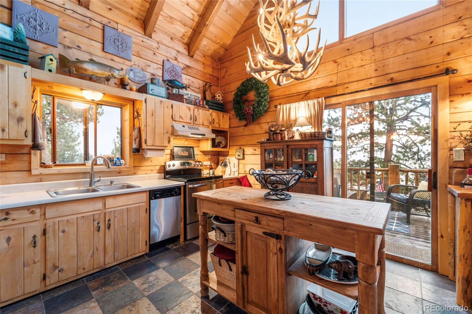2578 Redhill Road Fairplay, CO 80440 - Photo 15 of 48 a view of a kitchen with a large window