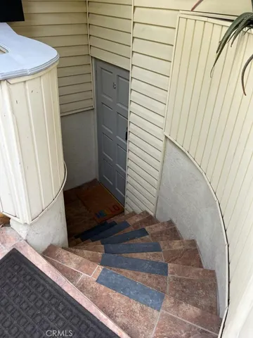 a view of wooden door