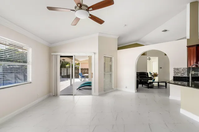 a view of room and front door