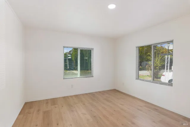 an empty room with a window