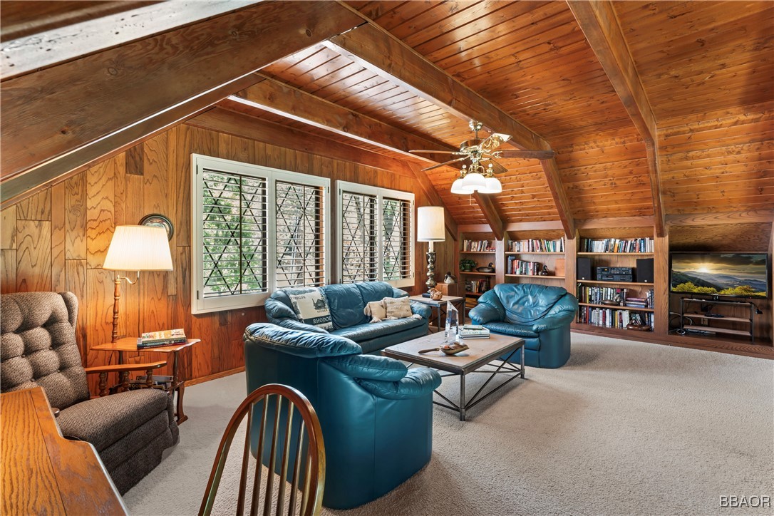 524 Golf Course Road Lake Arrowhead, CA 92352 - Photo 34 of 50 a living room with furniture and a large window