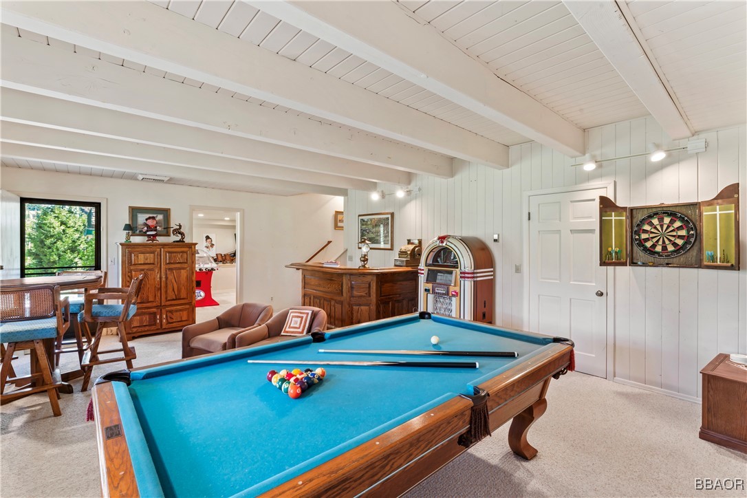 524 Golf Course Road Lake Arrowhead, CA 92352 - Photo 45 of 50 a room with furniture pool table and windows