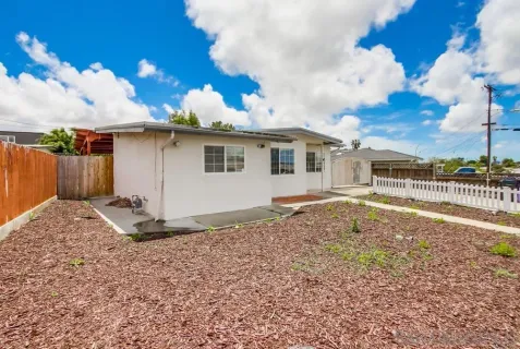 a house view with a backyard space