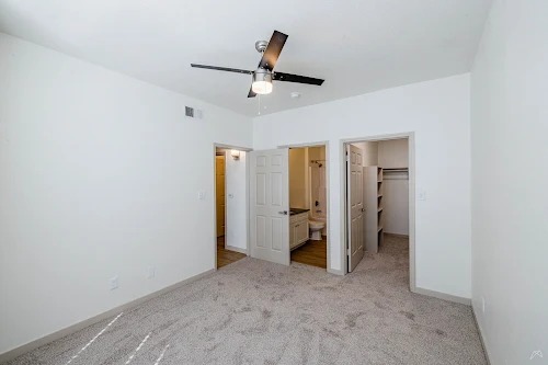 11908 Anderson Mill Road, Unit 421 Cedar Park, TX 78613 - Photo 18 of 21 an empty room with closet and a ceiling fan