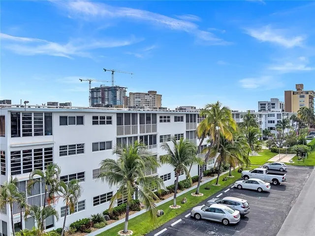 a view of a city from a patio