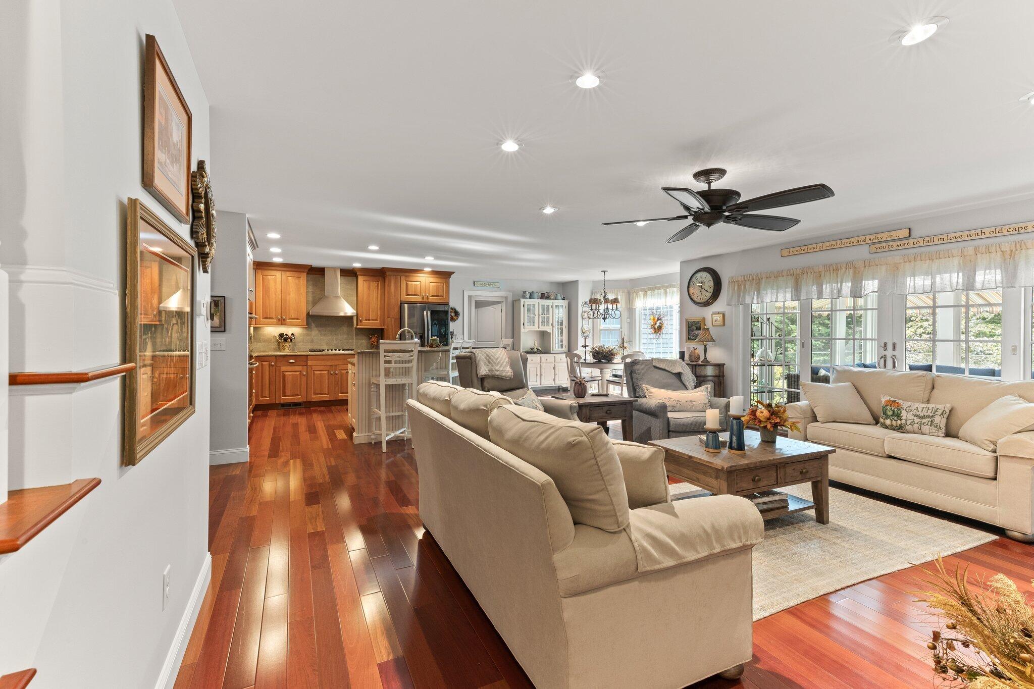9 Briar Spring Road Orleans, MA 02653 - Photo 15 of 65 a living room with furniture kitchen view and a large window