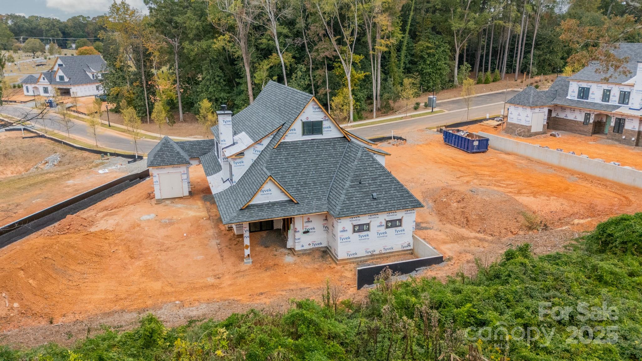 525 Winding Way Belmont, NC 28012 - Photo 17 of 41 an aerial view of a house with swimming pool garden and patio