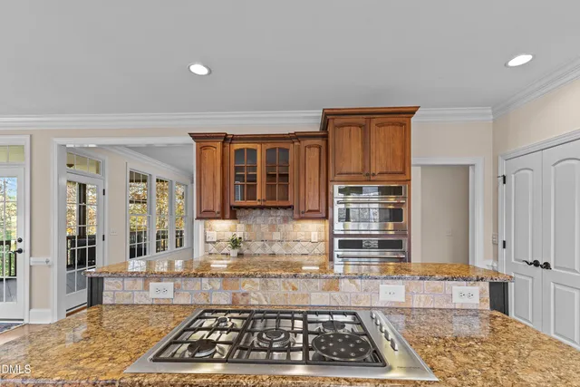 a view of a lake in middle of the town