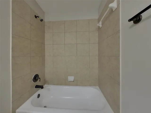 a bathroom with a tub