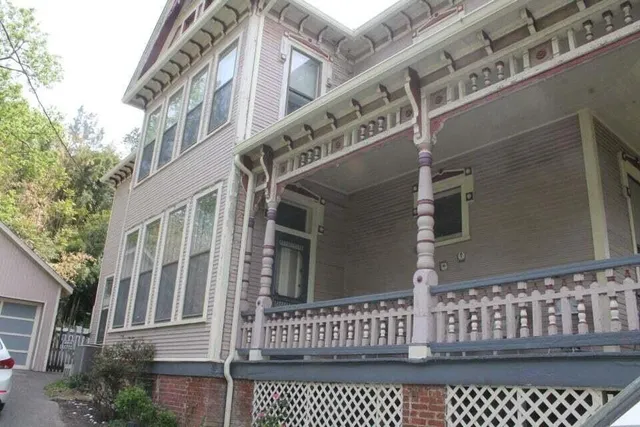 a view of a house with a park